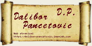 Dalibor Pančetović vizit kartica